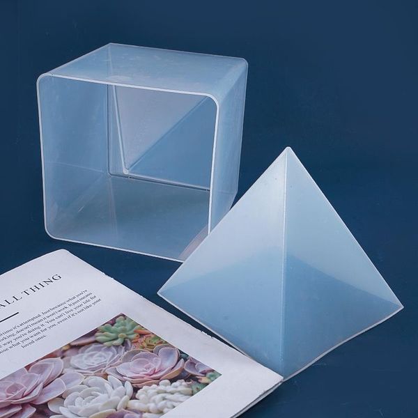 craft tools diy crystal resin epoxy oversized pyramid silicone mold mirror 15cm table decoration handmade model